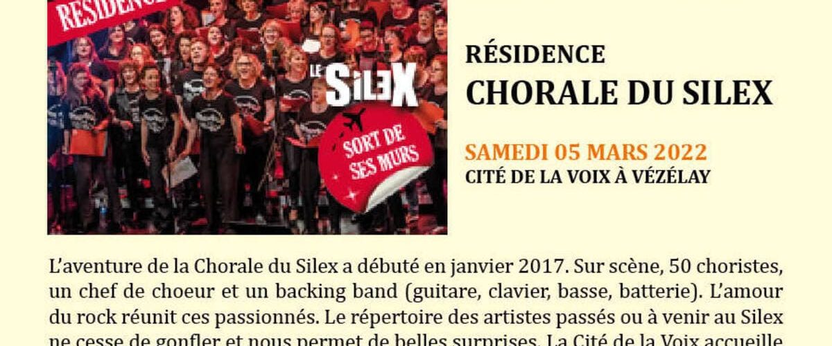 Résidende de la chorale du Silex le 5 mars 2022 à la Cité de la Voix
