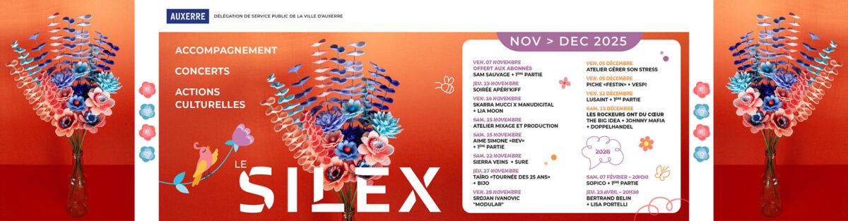 Le Silex concerts Sept à Déc 2025