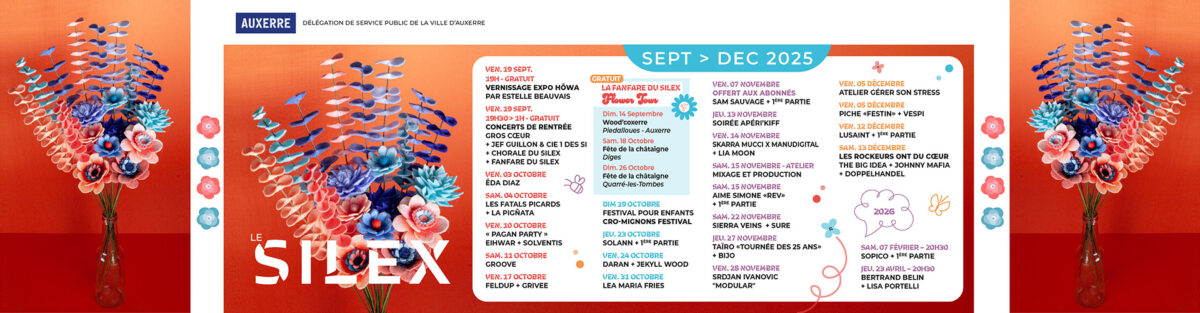 Le Silex concerts Sept à Déc 2025